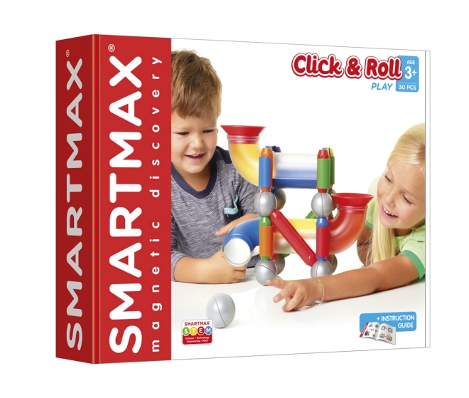 Magnetyczna budowla SmartMax Tor dla kuleczki - 30 elementów