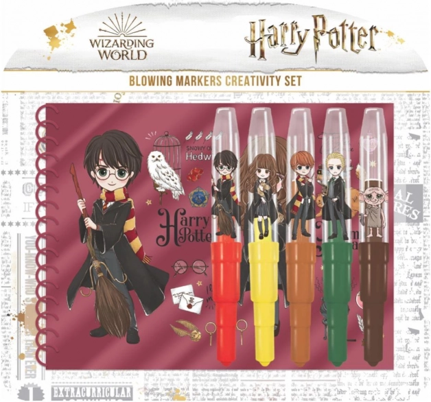 Flamastry do dmuchania z notesem Harry Potter