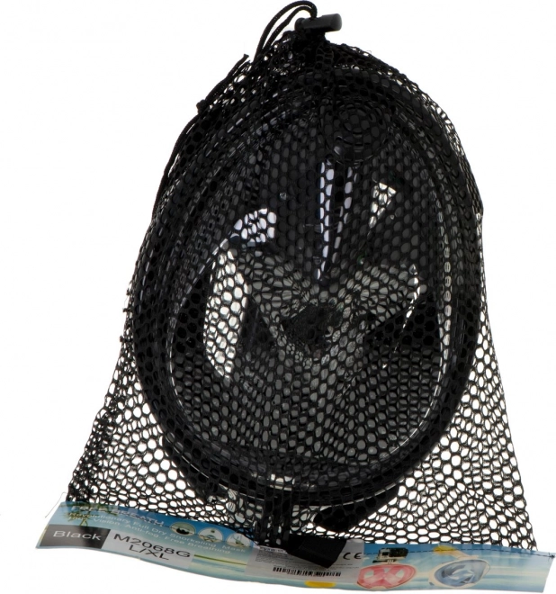 Składana maska pełnotwarzowa ze snorkelem L/XL czarna