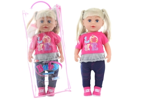 Lalka blondynka w woreczku 45 cm