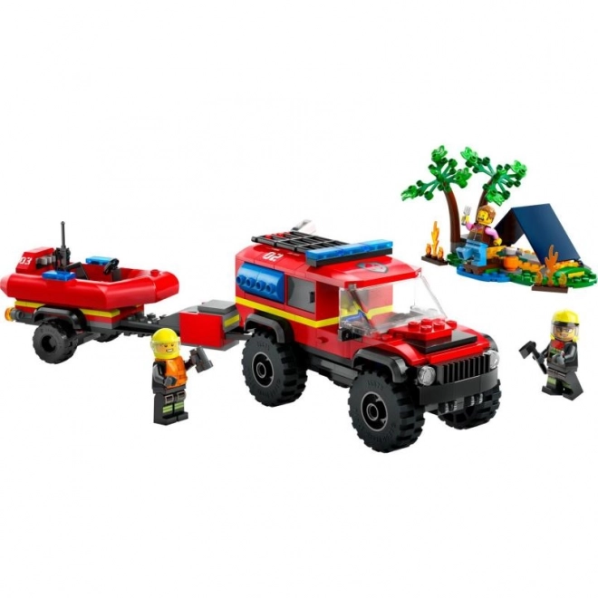 LEGO® City 60412 Strażacki wóz 4x4 i łódź ratunkowa