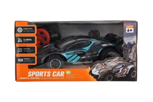 RC sportowy samochód 2,4GHz szaro-turkusowy 20cm – Szaro-turkusowe