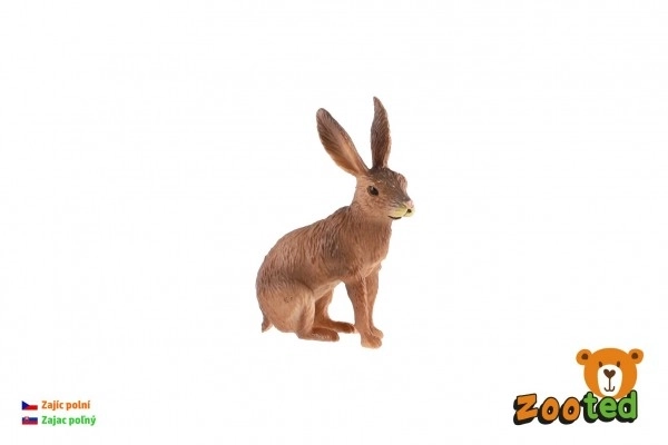 Zając szarak zooted plast 6cm w woreczku