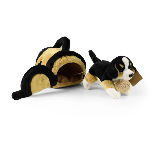 Pluszowy pies Berneński pasterski w nosidełku 15 cm ECO-FRIENDLY