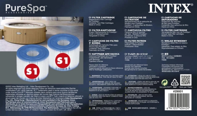 Filtr wymienny do spa i jacuzzi typu S1 Intex
