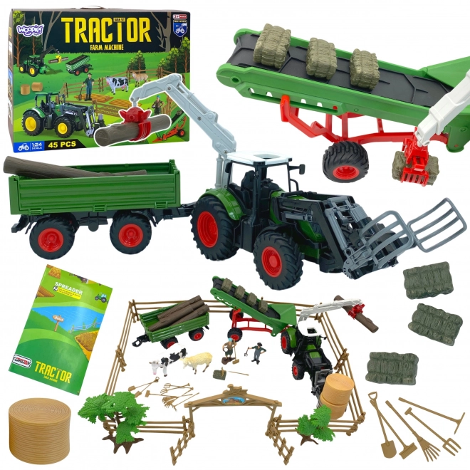 Zestaw maszyn rolniczych traktor mini farma WOOPIE