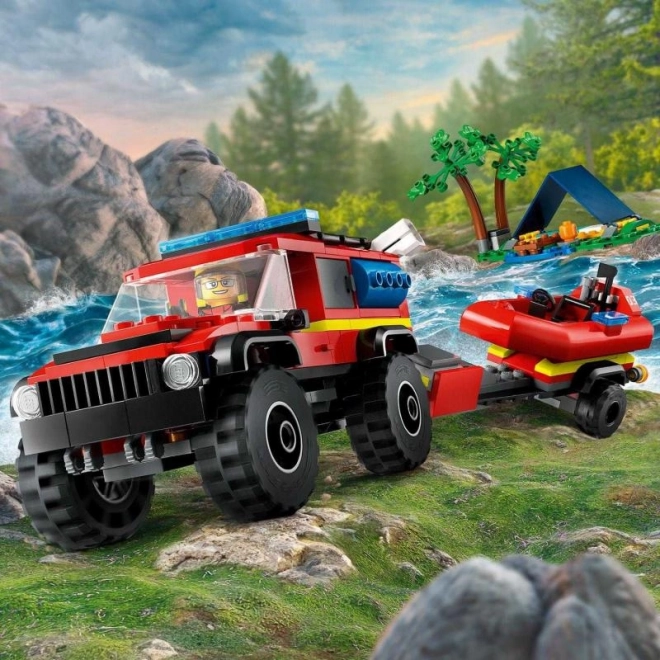 LEGO® City 60412 Strażacki wóz 4x4 i łódź ratunkowa