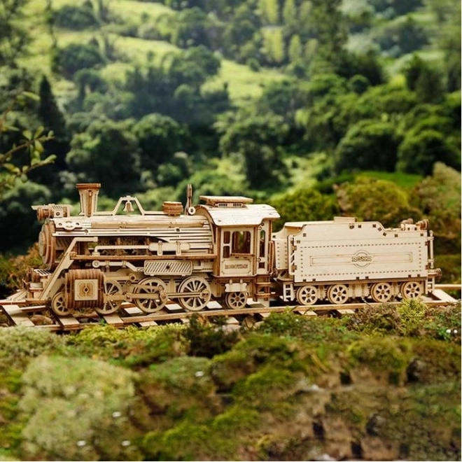 Lokomotywa - Ekspres Parowy - 3D drewniane puzzle