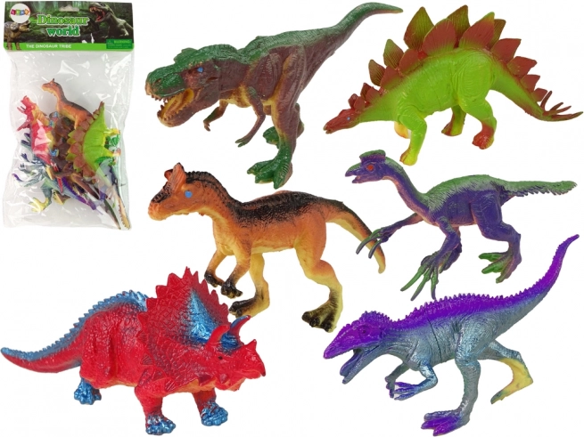 Zestaw kolorowych figurek dinozaurów (6 szt.)