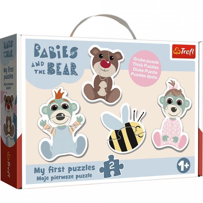 Puzzle Baby Classic Przyjaźń maluszków – BOBAŠKI I MIŚ (Trefl)