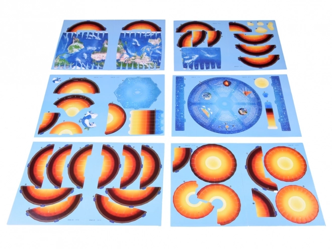 Puzzle 3D Planeta Ziemia - Struktura 50 elementów