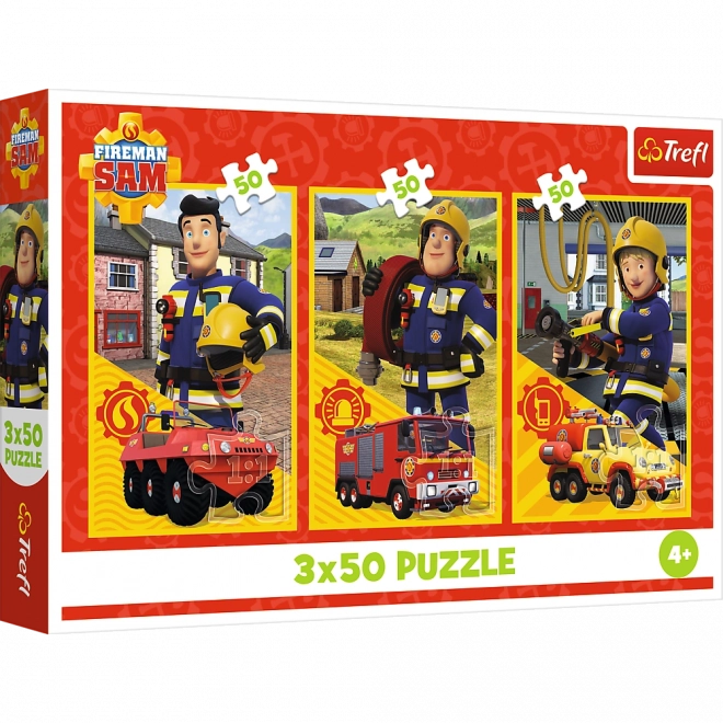 Puzzle 3x50 - Zespół ze strażnicy Strażak Sam