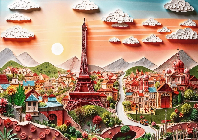Puzzle Trefl Paper Art: Paryż 1000 elementów