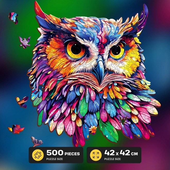 Drewniane puzzle Sowa 500 elementów
