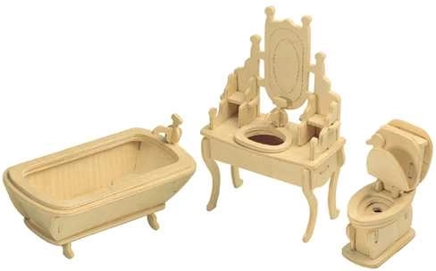 WOODCRAFT drewniane puzzle 3D łazienka