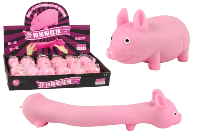 Elastyczna różowa zabawka squishy świnka