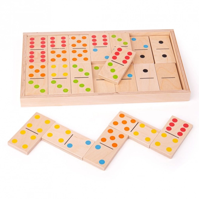 Duże drewniane domino Bigjigs Toys