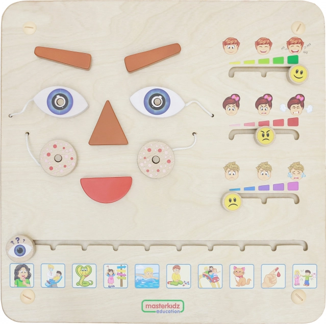 Masterkidz ścienna tablica edukacyjna Jak się czujesz? Montessori nauka emocji