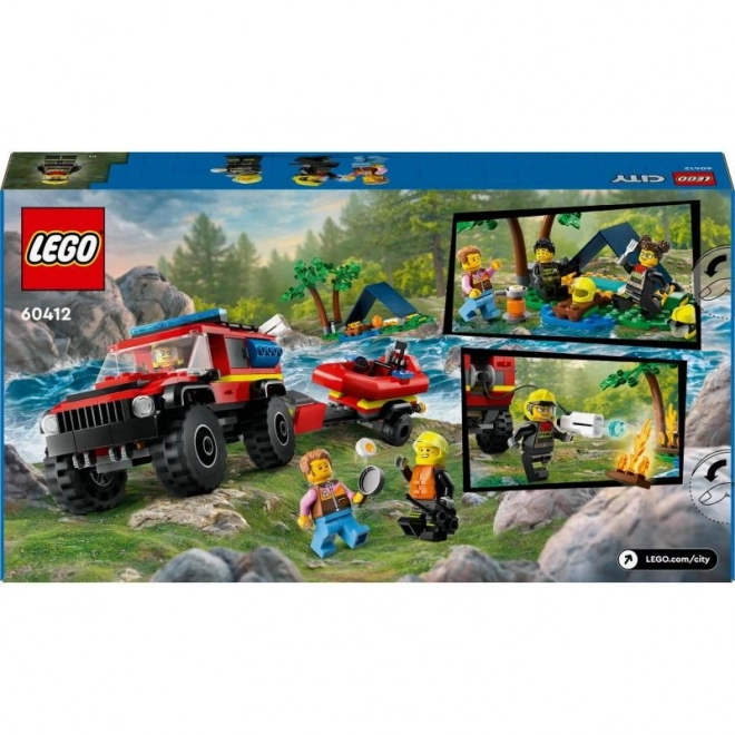 LEGO® City 60412 Strażacki wóz 4x4 i łódź ratunkowa