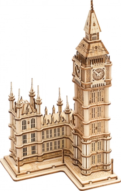 RoboCzas drewniane 3D puzzle wieża zegarowa Big Ben świecąca