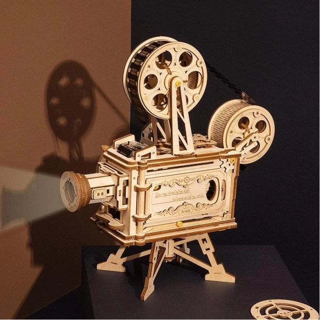 RoboTime 3D drewniane mechaniczne puzzle Filmowy projektor