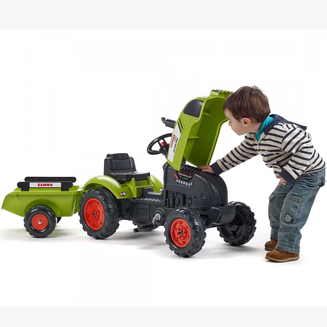 Traktor pedałowy Claas Arion 410 z przyczepką