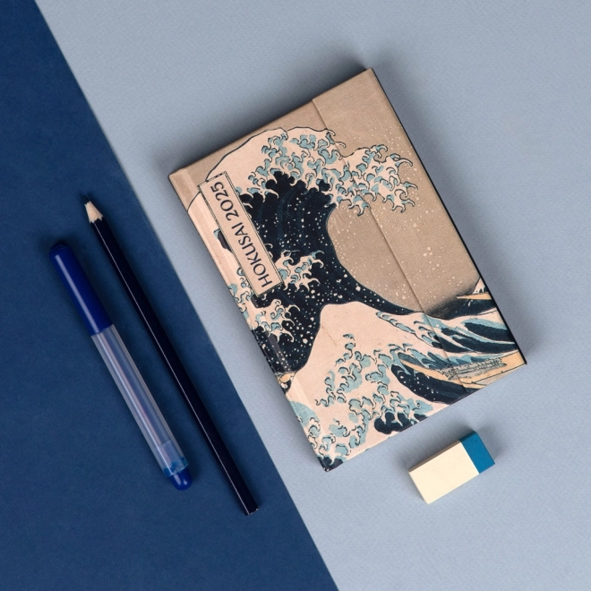 NOTIQUE Tygodniowy magnetyczny dziennik Katsushika Hokusai 2025, 11 x 16 cm