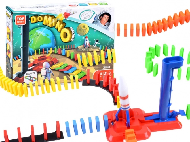 Kosmiczne domino z rakietą - edukacyjna zabawka