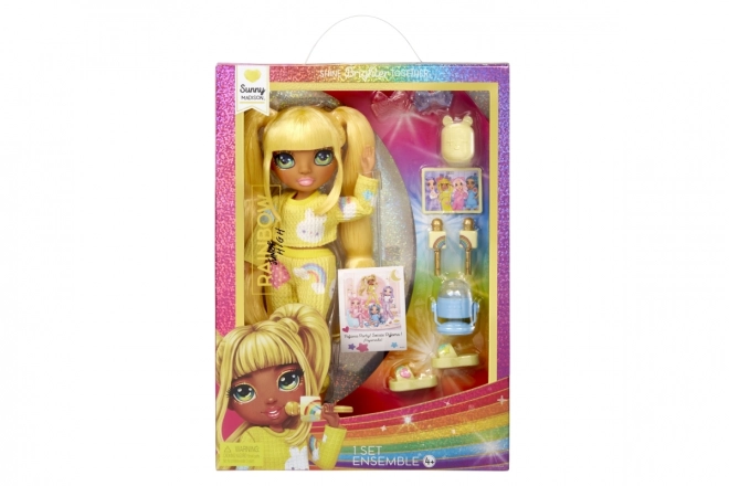 Rainbow High Junior Fashion lalka w piżamie - Sunny Madison