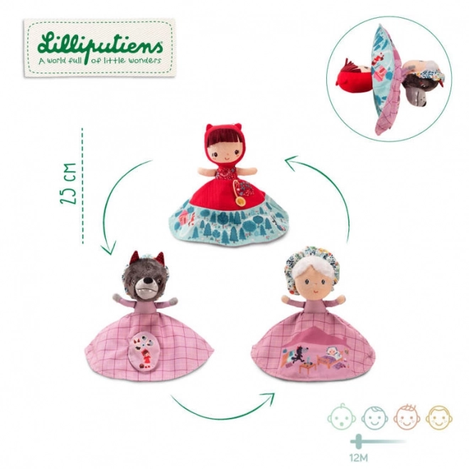 Lilliputiens - dwustronna bajkowa lalka - Czerwony Kapturek