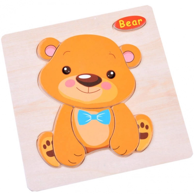 Drewniane puzzle Zwierzątka