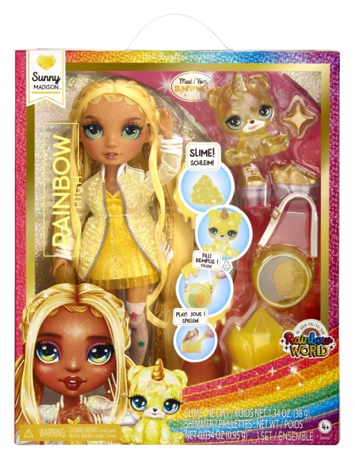 Lalka Rainbow High Fashion z zwierzątkiem - Sunny Madison