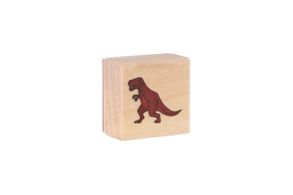 Stemple drewniane 5+1 z poduszką dinozaury 3x3cm na karcie