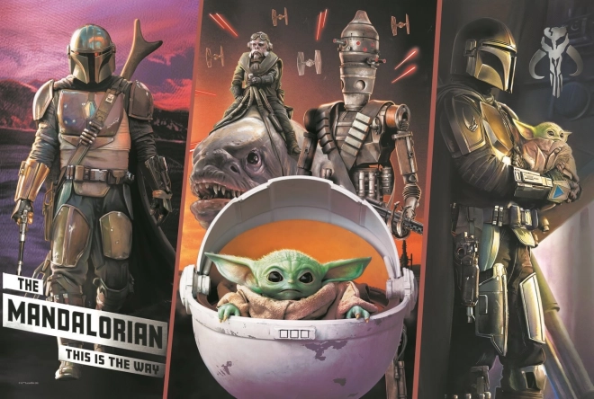 Puzzle 300 elementów – tajemniczy Baby Yoda (STAR WARS: THE MANDALORIAN) – TREFL
