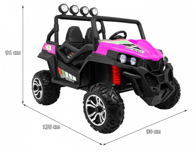 Dziecięce terenowe auto Grand Buggy 4x4 Różowe z pilotem
