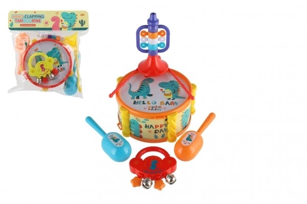 Instrumenty muzyczne/zestaw plast. 5 szt. w pudełku, 2 kolory w woreczku 27,5x28 cm 3m+