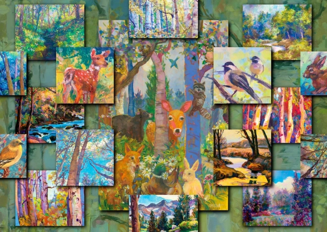 Puzzle Leśna kolaż 1000 elementów