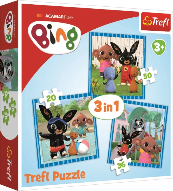 Puzzle Bing Króliczek - Zabawa z przyjaciółmi