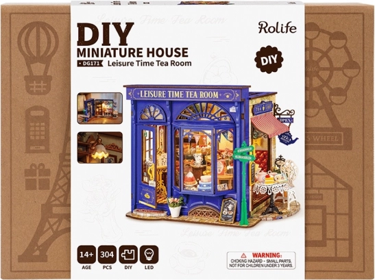 Miniaturowy domek Herbaciany na chwile relaksu