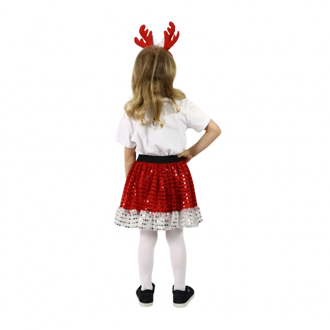 Dziecięcy kostium TUTU spódniczka świąteczny renifer z opaską
