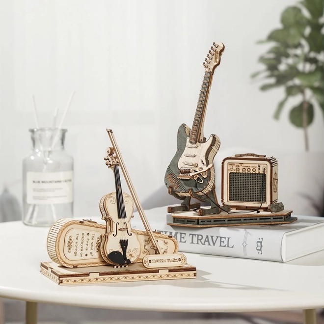 RoboTime drewniane 3D puzzle - Elektryczna gitara