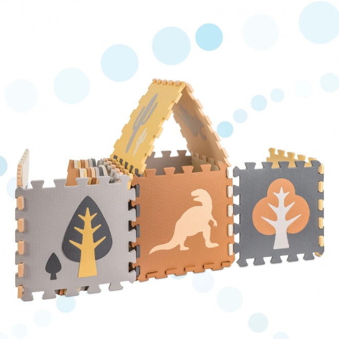 Piankowe puzzle z dinozaurami i kojcem - 36 części