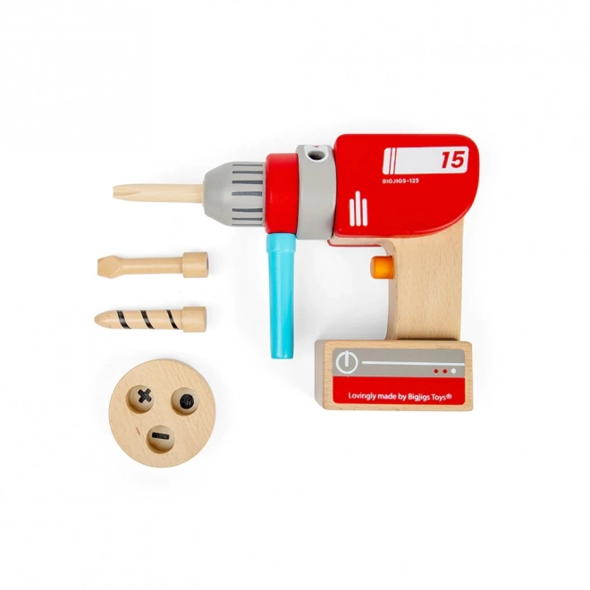Bigjigs Toys Drewniana wiertarka