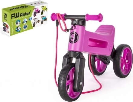 Biegówka Funny Wheels Rider SuperSport 2w1 z paskiem – Fioletowe