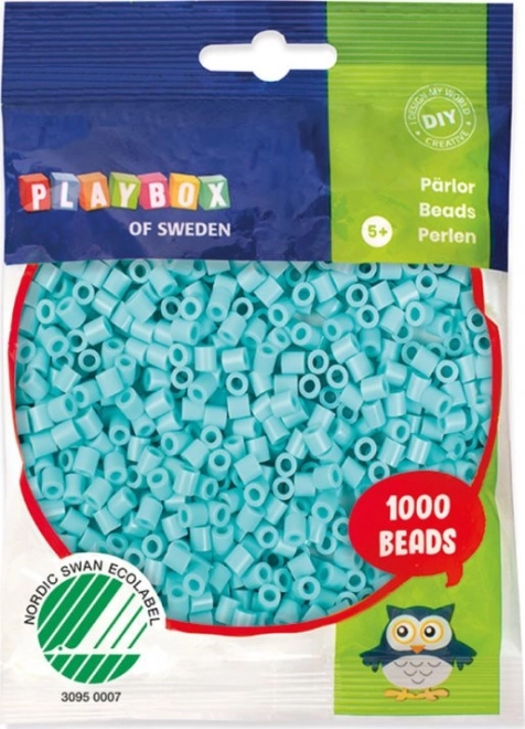 Playbox koraliki do zaprasowywania pastelowe turkusowe 1000 szt.