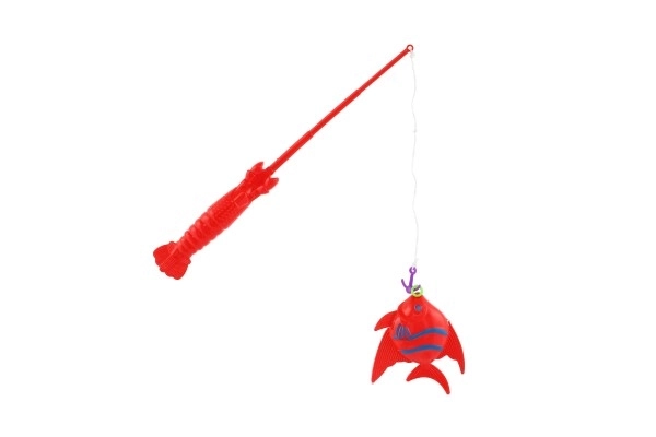 Gra ryby/wędkarz z wędką 26cm plastik 5 kolorów na karcie 15,5x49x2cm