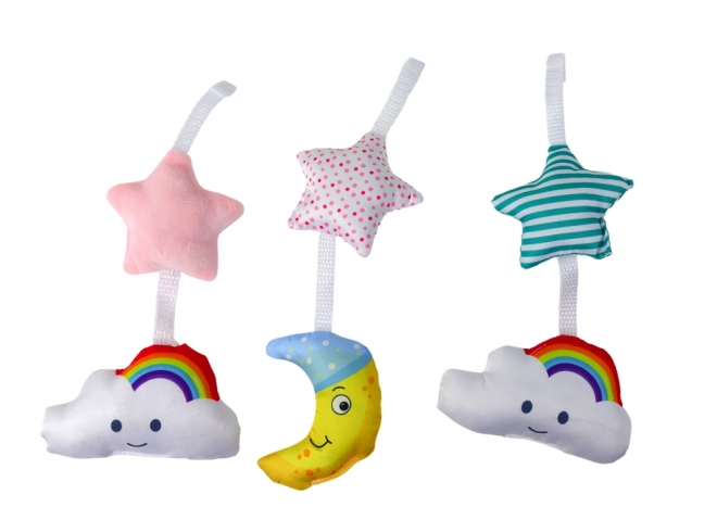 Dziecięce łóżeczko Carousel Baby Sound Sky Pink