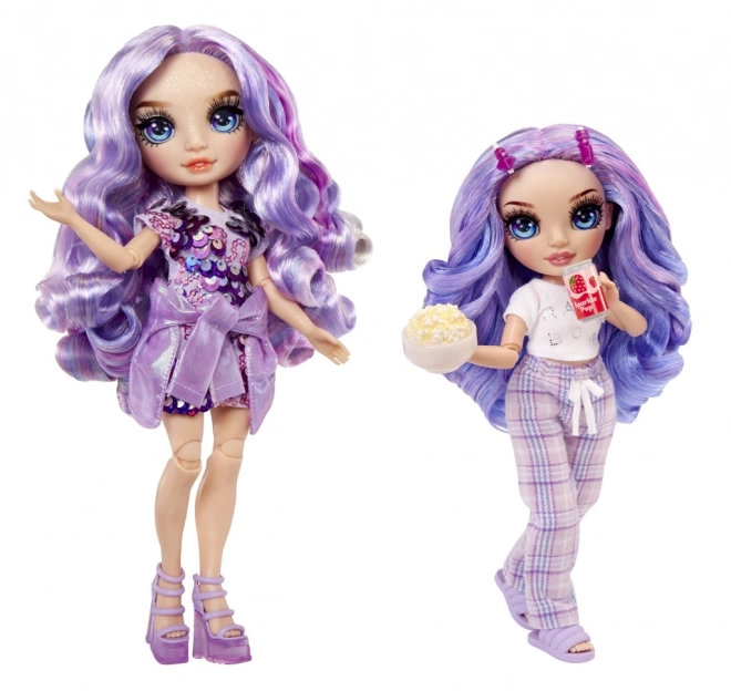 Rainbow High Junior Fashion lalka w piżamie - Violet Willow