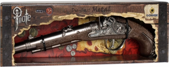 Metalowy pistolet pirata Gonhera