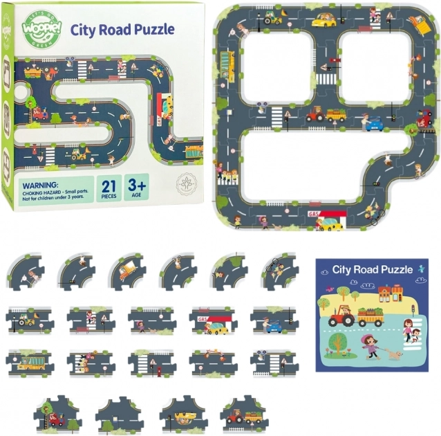 Woopie Green miejskie puzzle dla dzieci - Autodrom